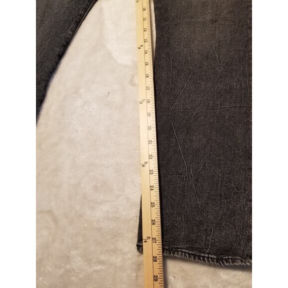 Levis 501 Jeans Mens 38x30 Black Original Fit Button Fly Dark Wash Denim Cotton - Picture 6 of 12